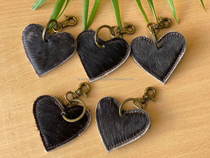 LLavero de piel de vaca, llavero de piel de vaca de leopardo, llaveros elegantes, llavero de piel auténtica, novedad - Product Image 5