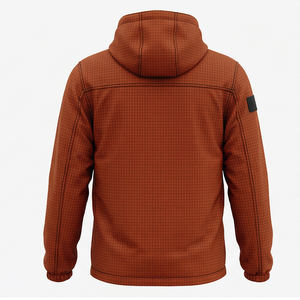 Veste coupe-vent d'hiver imperméable à capuche unisexe avec revêtement, style streetwear, marque privée - Product Image 3