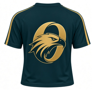 Customized Dark Green <b>Gold</b> Cheer Jersey Short Sleeve Team Sports <b>Shirt</b> Athletic Performance Uniform Top Training Match Apparel - Product Image 2