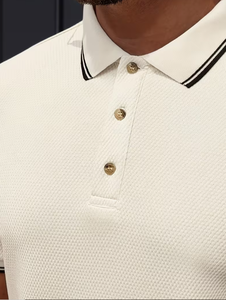 Chemise pour homme Pearson OBM, nouvelle collection, color-block, best-seller, tissu doux à texture ananas, respirant pour l'extérieur, décontracté et professionnel - Product Image 3