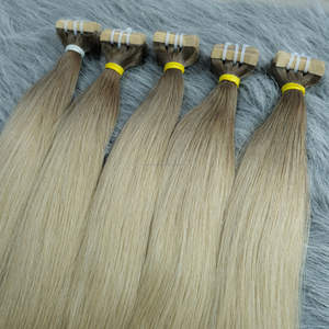 Genius Weft Aligned Hair Envío Sin enredos Sin derramamiento Virgen Remy Cabello humano Cinta normal Extensión de cabello - Product Image 3
