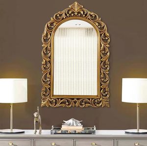 Espejo de Pared de Madera Estilo Barroco, Marco Tallado en Oro Antiguo, Espejo Decorativo para Sala de Estar o Dormitorio - Product Image 2