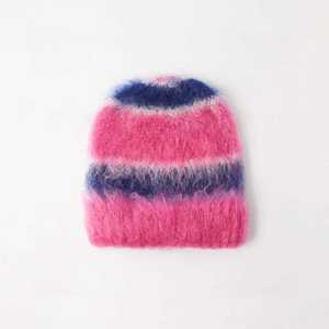 Gorros de Mohair Personalizados de Color Sólido, Gorros de Punto Versátiles y Cálidos para Invierno, Unisex - Product Image 3