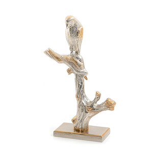 งานประติมากรรมอะลูมิเนียมหล่อขึ้นรูปเคลือบสีเงิน สำหรับตกแต่งห้องนั่งเล่น สำนักงาน โรงแรม คาเฟ่ และร้านอาหาร หรือวางบนโต๊ะทำงาน - Product Image 6