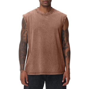 Débardeur stringer personnalisé pour homme, coupe profonde sur les côtés, pour musculation et entraînement en salle de sport - Product Image 1