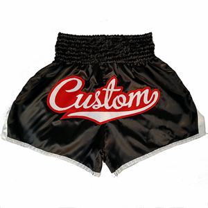 กางเกงขาสั้นฝึกซ้อม MMA แบบปักโลโก้ได้ตามต้องการชุดมวยไทย - Product Image 6