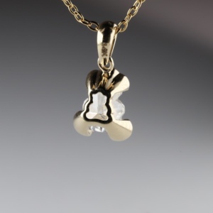 Women's Yellow Gold Cute Teddy Bear Diamond Pendant Necklace Classic <b>Crystal</b> <b>Animal</b> Charm <b>Crystal</b> Bezel-Set Smooth Party Gift - Product Image 4