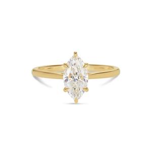 แหวนเพชรทรงมาร์คีส์ 1.7 กะรัต เพชรเลี้ยงในห้องปฏิบัติการ ทองคำขาว 14K แหวนหมั้นแบบโซลิแทร์ ตัวเรือนแบบ Cathedral Setting 6 กรงเล็บ แหวนแต่งงาน - Product Image 1