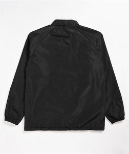 Nylon Hip Hop Street Wear Plain <b>Black</b> Jacket Waterproof Lightweight <b>Windbreaker</b> for Men - Product Image 3