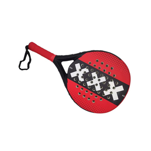 Raqueta de Pádel Redonda con Diseño de Rayas de Tres Cruces en Fibra de Carbono, Núcleo de Eva Suave - Product Image 6