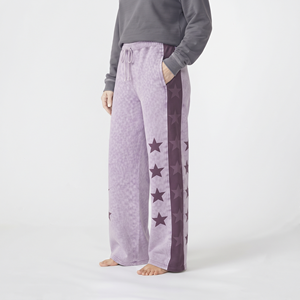 <b>Women</b>’s Acid Wash Star Print Side Stripe Oversized Wide Leg Joggers Cotton <b>Baggy</b> Sweatpants Custom Casual Streetwear <b>Trousers</b> - Product Image 3
