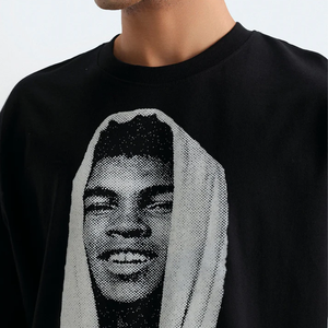 90s Retro Streetwear Graphic Drop Shoulder Tee - Brutalist <b>Geometric</b> Print Oversized Cotton T-<b>Shirt</b> - Product Image 5