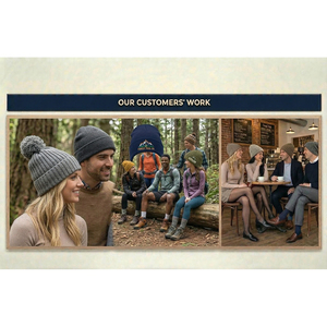 Bonnet en tricot à carreaux doublé satin avec pompon en fausse fourrure épaisse et ample, unisexe pour enfants, côtelé, épais, pour l'hiver, style plage, dessiné à la main - Product Image 4