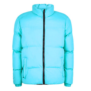 Veste matelassée beige pour homme à col montant, fermeture éclair intégrale, coupe-vent, épaisse, décontractée pour l'hiver, coupe régulière, rembourrage en polyester - Product Image 6