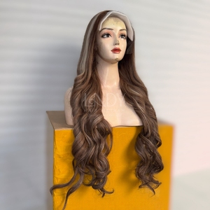 Perruque entièrement en dentelle de haute qualité, cheveux fins de bébé, texture ondulée, couleur naturelle, perruques en cheveux humains vietnamiens - Product Image 2