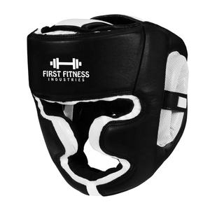 Professional Adjustable Boxing Head Guard with Chin Protection PU Leather Full Face Helmet for <b>MMA</b>, Muay Thai & Kickboxing - Product Image 5