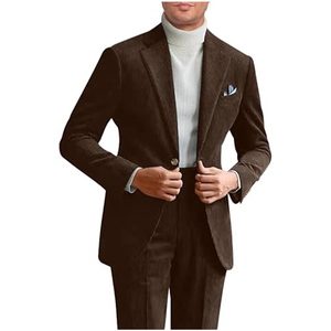 Men athletic fit <b>pant</b> coat suit stretch fabric modern business wear - Product Image 1