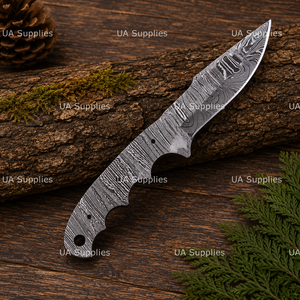 Hojas de Cuchillo de Acero de Damasco Hechas a Mano con Punta Caída, 0.5mm de Grosor, para Caza, Fabricación de Cuchillos Personalizados, Proyectos DIY, Fábrica OEM - Product Image 5