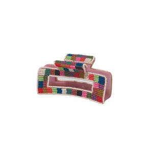 Meilleure Qualité Légère Pince à Cheveux Longue en Tissu Perlé Exportateur Inde Faite à la Main Motif Floral Personnalisé pour Femmes et Filles - Product Image 6