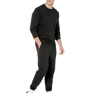 Conjuntos deportivos personalizados de alta calidad para hombre, sudaderas con capucha, 100% algodón, forro polar, casuales, con diseño liso, ropa deportiva para hombre. - Product Image 1