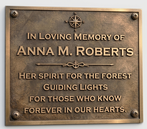 Custom Brass Engraved 3D <b>Memorial</b> <b>Plaque</b> Embossed Nameplate Wall Mounted Honor Board for Graveyard Cemetery - Product Image 3