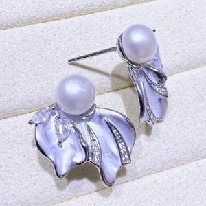 Pendientes de Perlas de Agua Dulce de Alta Calidad Haitang, Clip para Oreja, Fabricante Original, Sin Perforación, Nuevos - Product Image 4