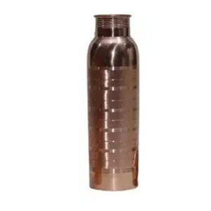 Premium Pure Copper Water Bottle with Handcrafted Hammered Design Ayurvedic Vessel for Health Yoga and Office Drinkware - Product Image 3