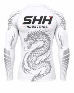 SHH Industries Custom <b>Men's</b> MMA BJJ Rash Guard Long Sleeve <b>Compression</b> <b>Shirt</b> Gym Fitness Grappling Sportswear Manufacturer OEM - Product Image 2