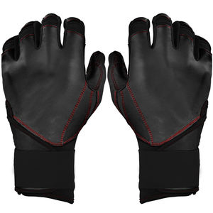 ถุงมือตีเบสบอลโลโก้สั่งทำสำหรับผู้ชาย หนังแกะบริเวณฝ่ามือ ทนทาน ยืดหยุ่น ระบายอากาศได้ดี บริการ OEM สีขาว - Product Image 1