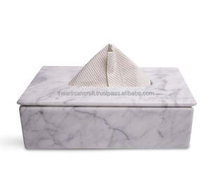Beautiful Handcrafted Marble <b>Tissue</b> <b>Box</b> Holder Elegant Artisan Craft for Home Dining Table Elegant Beautiful Countertop Decor - Product Image 3