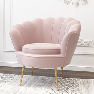 Moderner Hochlehner in Blumenform Freizeitstuhl Neues Design Stoff-Esszimmerstuhl für Wohnzimmer Büro Apartment - Product Image 5