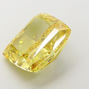 Diamant jaune vif fantaisie cultivé en laboratoire 9,07 CT, taille coussin modifiée, clarté VS1, excellente taille, diamant CVD non monté pour bagues personnalisées - Product Image 3