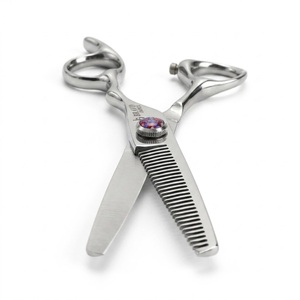 Professional Multi Finish High Carbon Stainless Steel Salon Scissors Hair Cutting <b>Barber</b> Scissor Sharp Blade Tip Beauty Tool <b>Set</b> - Product Image 4