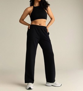 Pantalones de chándal de algodón 100% de felpa para mujer, de última moda, al por mayor, de invierno, oversize, con cordón, de pierna ancha, personalizados - Product Image 2