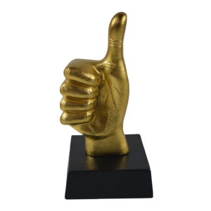 Home Decorative Desktop Metal Sculpture Golden Color Home & Hotel Decoration with Customized Size and Shape - Product Image 6