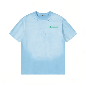 เสื้อยืดโอเวอร์ไซส์สไตล์สตรีทแวร์วินเทจสำหรับผู้ชาย ผ้าฝ้ายหนา 100% น้ำหนัก 220 กรัม ทรงไหล่ตก สีซีดแบบซันเฟด - Product Image 5