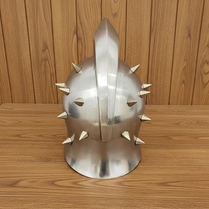 Casco de Guerrero Medieval de Metal Pulido CHk, Estilo Maximus 300, con Grabado, para Halloween/Pascua/Año Nuevo, Coleccionable - Product Image 3