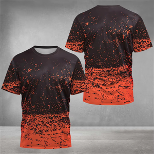 เสื้อยืดคอกลมแขนสั้นผู้ชาย สีดำขาว พิมพ์ลายตัวอักษร ผ้าเจอร์ซีย์เนื้อนุ่ม ยับยาก ทรงโอเวอร์ไซส์ สวมใส่สบาย ผลิตจากผ้าฝ้าย 100% - Product Image 6