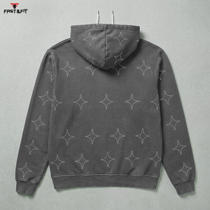 เสื้อฮู้ดดี้แฟชั่นฤดูหนาวแบบสวมใส่สบาย  ผ้าฝ้ายฟลีซ 100% คุณภาพสูง  ตกแต่งด้วยซิปและคริสตัล  รับสกรีนโลโก้ตามแบบ  สินค้ามาใหม่ ราคาคุ้มค่า - Product Image 4