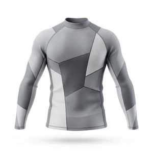 Hot Sale 2026 Men's Sublimation Printed Spandex Gym Surfing Diving <b>Compression</b> <b>Shirts</b> Good Design Surfing Rash Guard - Product Image 3
