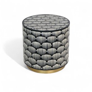 Elegant Bone Inlay Accent Side Table Handmade MDF Luxury Wardrobe For Bedroom End Table Floral Furniture Custom Home Collection - Product Image 6