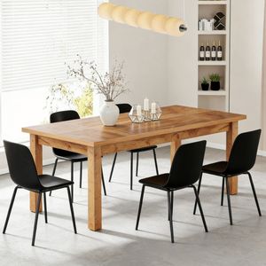Tavolo da Pranzo Solido Ovale Assemblato con Motivo Rettangolare in Pietra Sinterizzata Effetto Marmo - Product Image 1