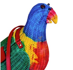 Panier de rangement artistique en rotin en forme d'oiseau, tressé sur mesure, bac de rangement décoratif et ludique pour enfants - Product Image 5