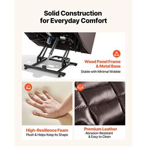 Sillón Reclinable Eléctrico de Triple Motor con Masaje y Calor para Personas Mayores, Ajuste de Posición Infinito, Reclinación Eléctrica Amplia - Product Image 6