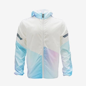 Chaqueta Deportiva Transpirable de Secado Rápido para Hombre, con Capucha, Diseño Colorido, de Poliéster y Elastano, para Otoño - Product Image 2