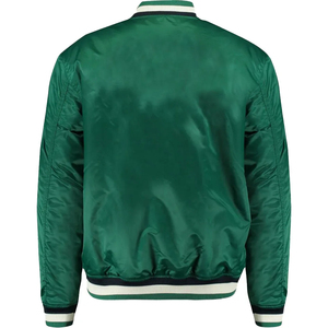 Chaqueta Varsity Ligera de Satén para Hombre, Estilo Urbano, con Logotipo Bordado Personalizado Disponible en Diferentes Tallas - Product Image 4