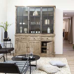 Aparador Vandana Prime Optima en madera de mango cepillada y metal negro - Product Image 1