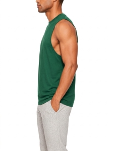 Camiseta Básica sin Mangas para Hombre, de Algodón, Suave, Ligera, Corte Regular, Transpirable, para Gimnasio, Entrenamiento, Fitness, Uso Casual de Verano - Product Image 4