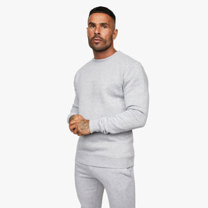 Sweat-shirt unisexe de haute qualité en coton 100% à col rond, personnalisé avec broderie sur le devant, essentiels vintage à manches longues pour homme - Product Image 2