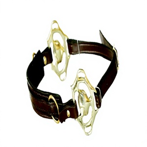 Hackamore sans bit réglable en cuir rembourré à motif floral pour cheval, équipement d'équitation anglais et western - Product Image 1